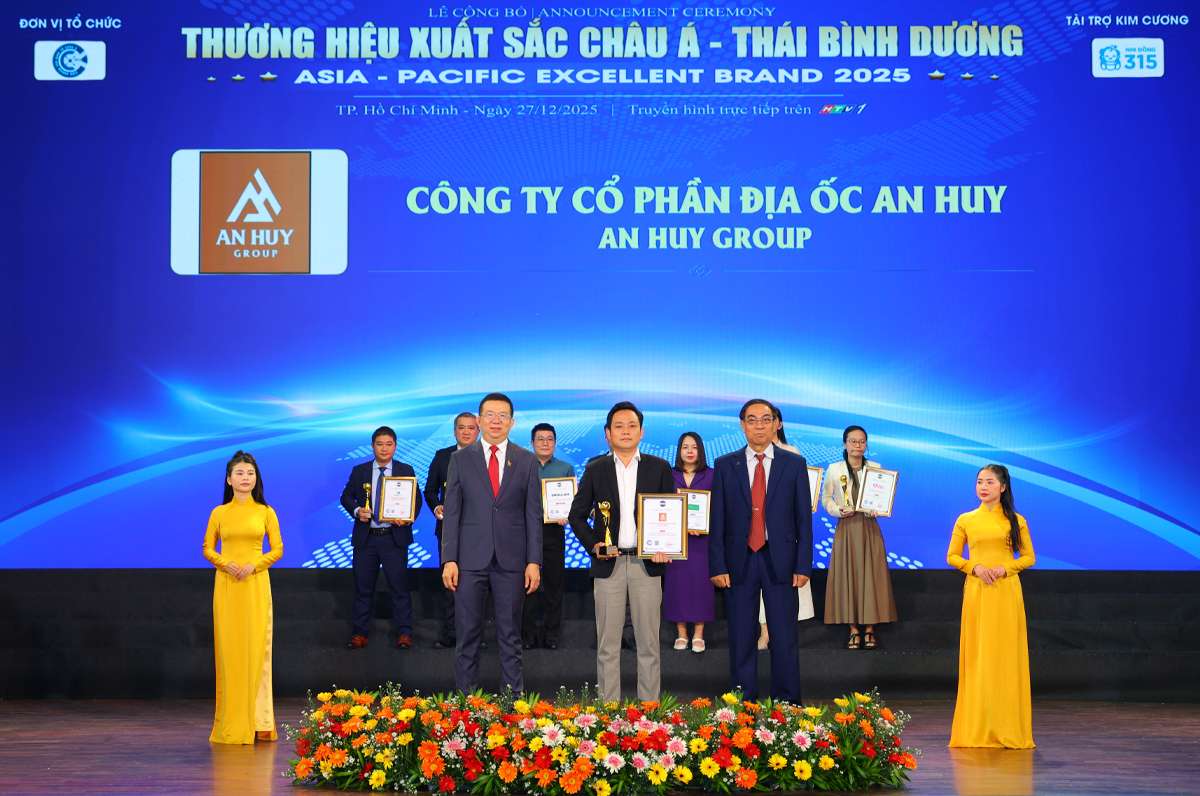 An Huy Group được vinh danh tại Lễ công bố Thương hiệu xuất sắc Châu Á-Thái Bình Dương 2025