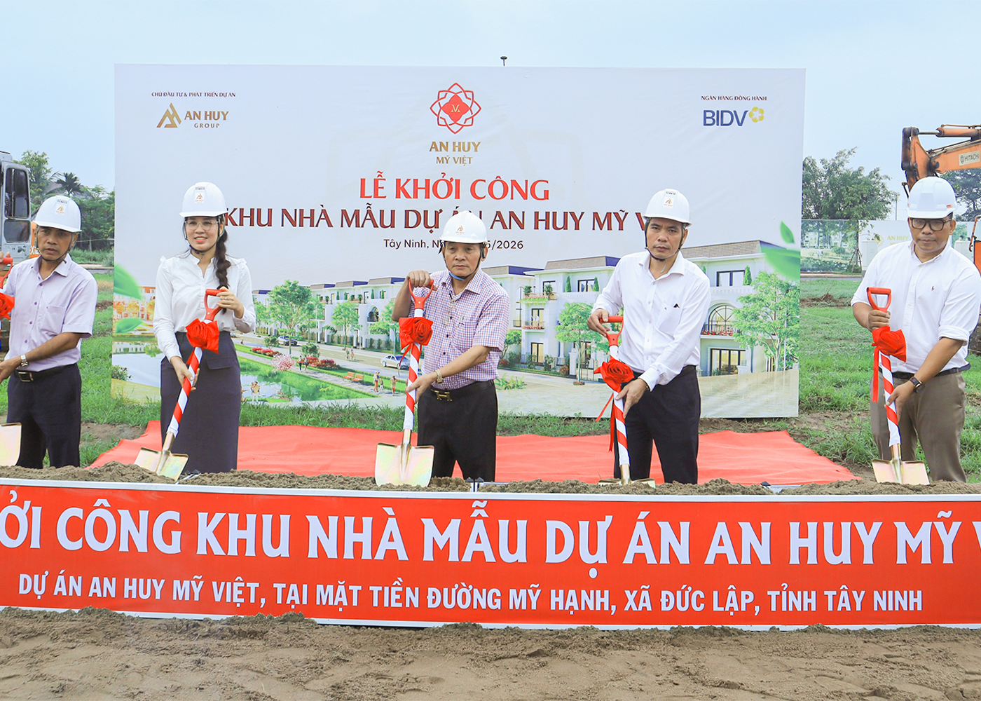 An Huy My Viet commences construction of model houses in Duc Lap: A new sign of development for Tay Ninh real estate.